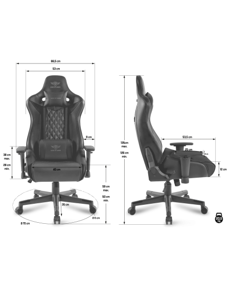 CHAISE GAMING SPIRIT OF GAMER CRUSADER BLACK